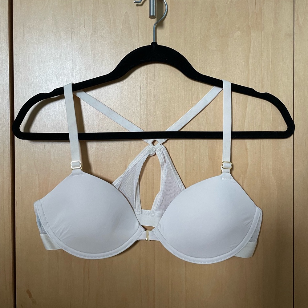 Ivory Underwire RacerBack Bra, Never Been Worn, No Gapping, 38A by Pepper (eco!)